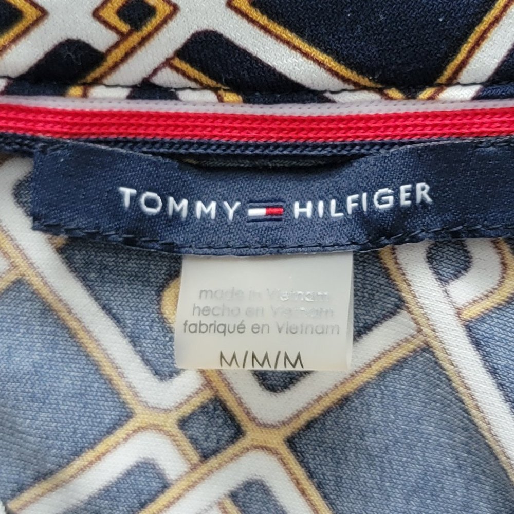 Tommy Hilfiger Linked Chain Patterned Sleeveless Blouse - M - Picture 5 of 9